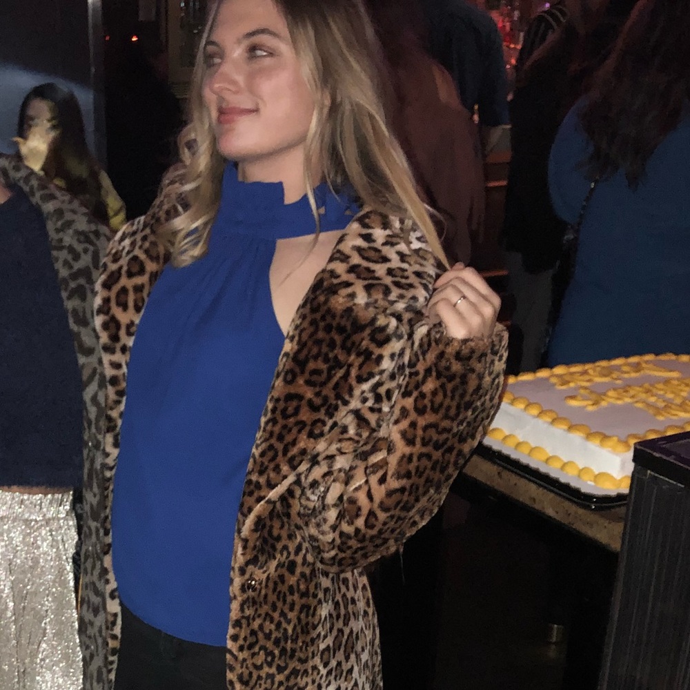 Trendy Royal/Dark blue blouse
